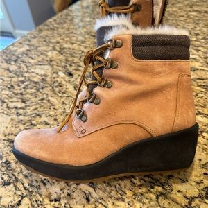 Sperry TopSiders Waterproof leather wedge booties